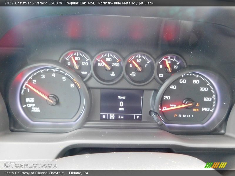 Northsky Blue Metallic / Jet Black 2022 Chevrolet Silverado 1500 WT Regular Cab 4x4