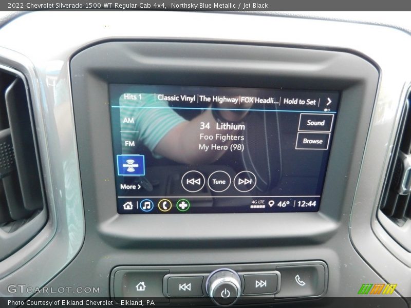 Northsky Blue Metallic / Jet Black 2022 Chevrolet Silverado 1500 WT Regular Cab 4x4