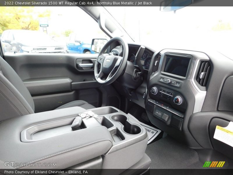 Northsky Blue Metallic / Jet Black 2022 Chevrolet Silverado 1500 WT Regular Cab 4x4
