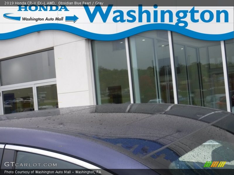 Obsidian Blue Pearl / Gray 2019 Honda CR-V EX-L AWD