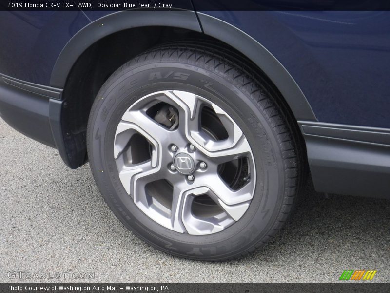Obsidian Blue Pearl / Gray 2019 Honda CR-V EX-L AWD