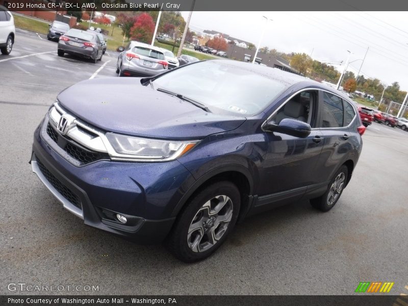 Obsidian Blue Pearl / Gray 2019 Honda CR-V EX-L AWD