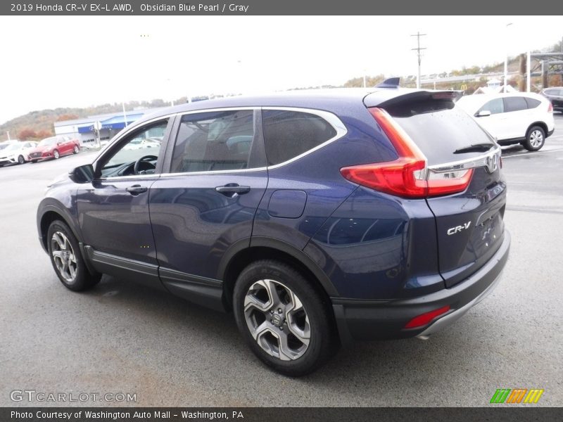 Obsidian Blue Pearl / Gray 2019 Honda CR-V EX-L AWD
