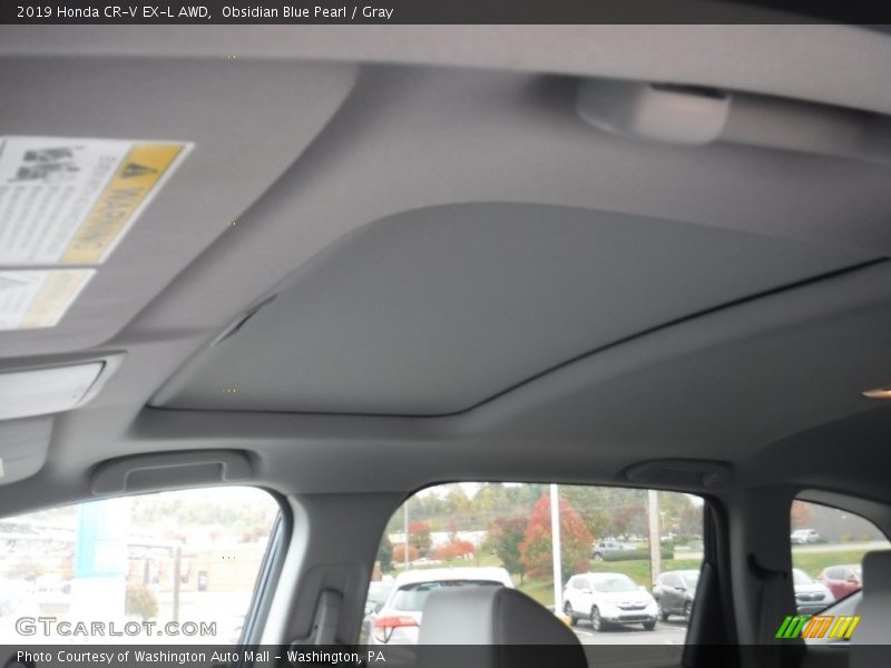 Obsidian Blue Pearl / Gray 2019 Honda CR-V EX-L AWD