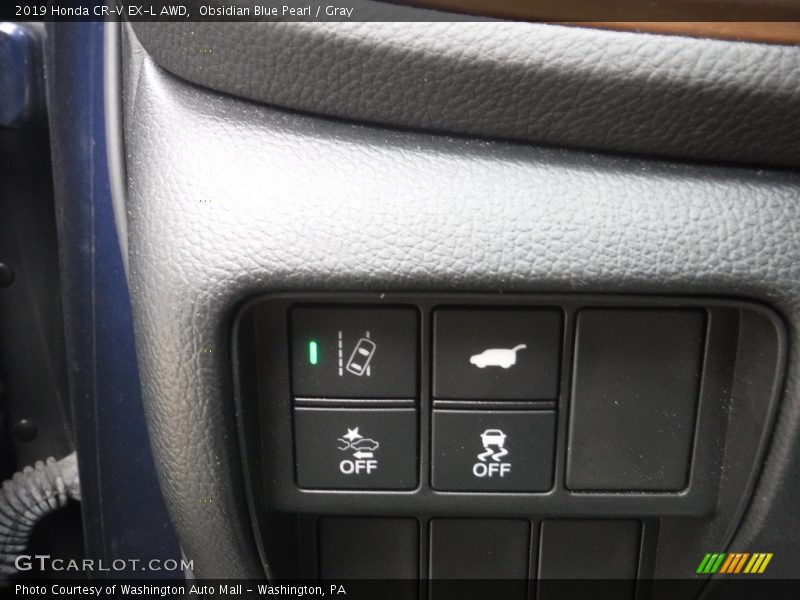 Obsidian Blue Pearl / Gray 2019 Honda CR-V EX-L AWD