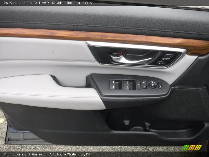 Obsidian Blue Pearl / Gray 2019 Honda CR-V EX-L AWD