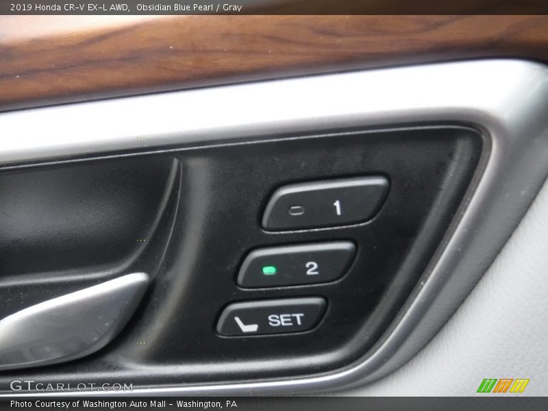 Obsidian Blue Pearl / Gray 2019 Honda CR-V EX-L AWD