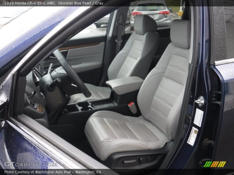Obsidian Blue Pearl / Gray 2019 Honda CR-V EX-L AWD