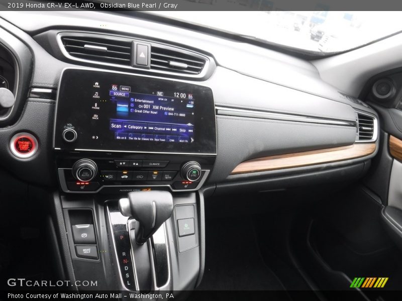 Obsidian Blue Pearl / Gray 2019 Honda CR-V EX-L AWD