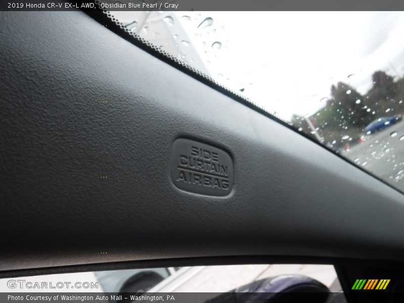 Obsidian Blue Pearl / Gray 2019 Honda CR-V EX-L AWD