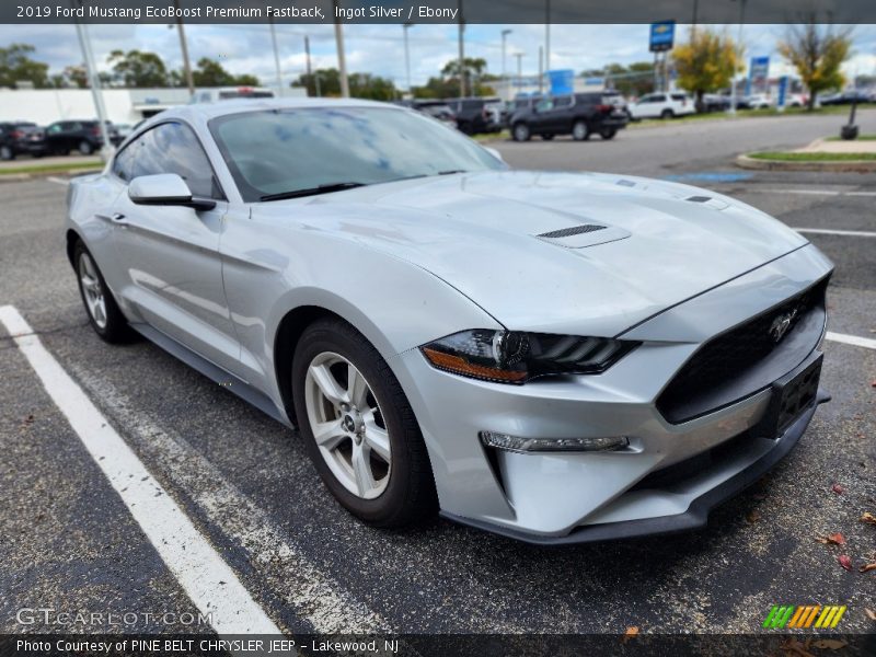 Front 3/4 View of 2019 Mustang EcoBoost Premium Fastback
