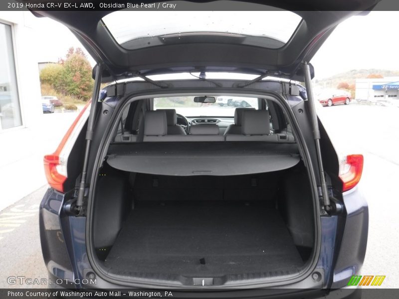 Obsidian Blue Pearl / Gray 2019 Honda CR-V EX-L AWD