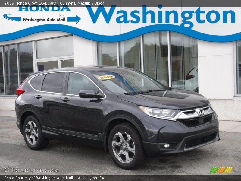 Gunmetal Metallic / Black 2019 Honda CR-V EX-L AWD