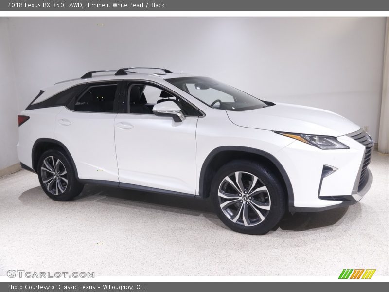 Eminent White Pearl / Black 2018 Lexus RX 350L AWD