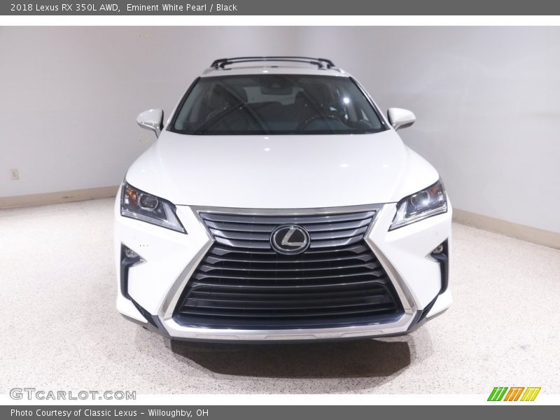 Eminent White Pearl / Black 2018 Lexus RX 350L AWD