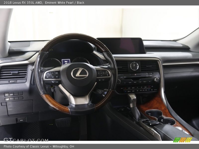 Eminent White Pearl / Black 2018 Lexus RX 350L AWD