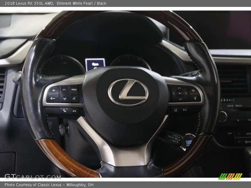 Eminent White Pearl / Black 2018 Lexus RX 350L AWD