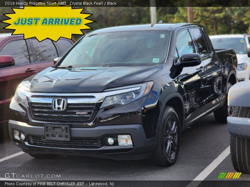 Crystal Black Pearl / Black 2019 Honda Ridgeline Sport AWD