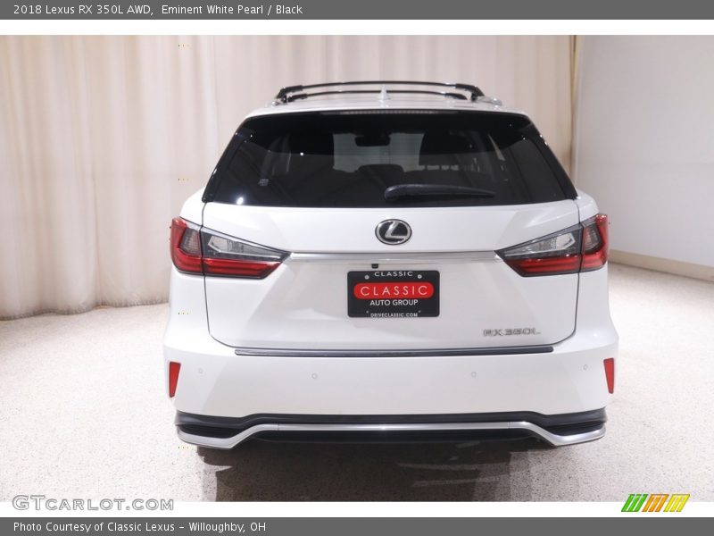 Eminent White Pearl / Black 2018 Lexus RX 350L AWD