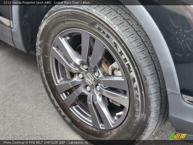 Crystal Black Pearl / Black 2019 Honda Ridgeline Sport AWD