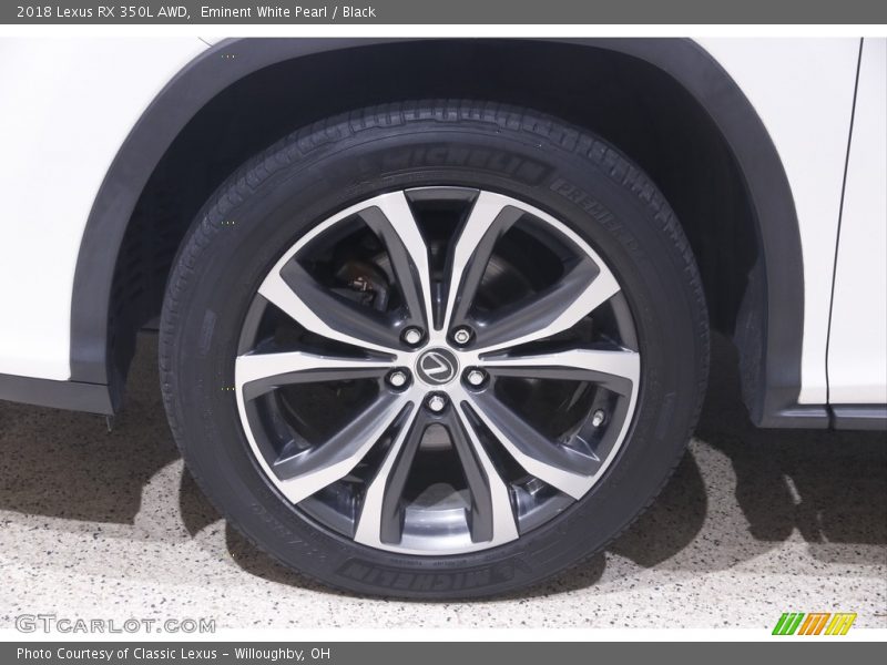 Eminent White Pearl / Black 2018 Lexus RX 350L AWD