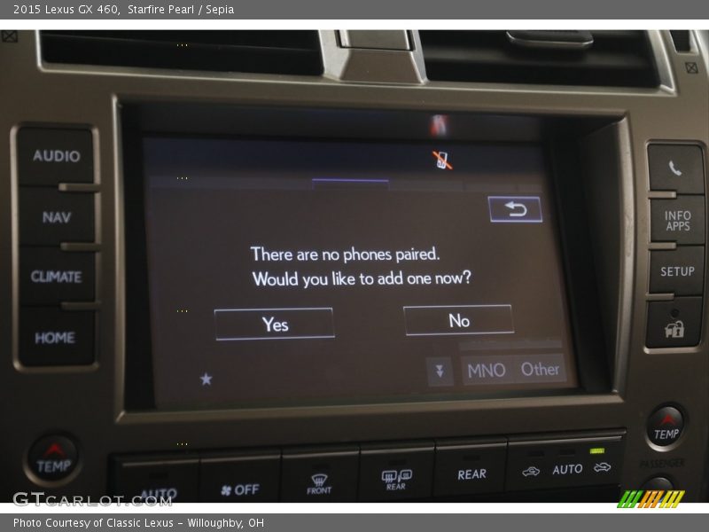 Controls of 2015 GX 460