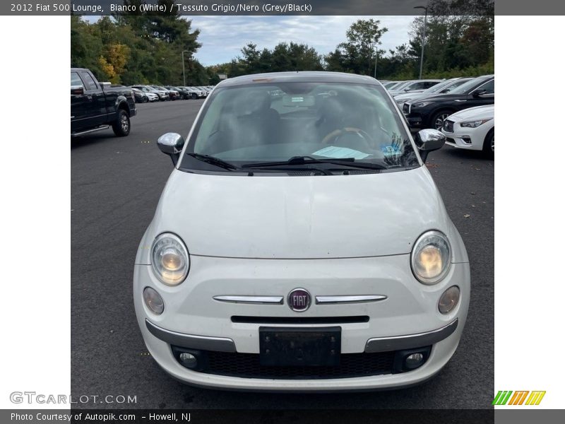 Bianco (White) / Tessuto Grigio/Nero (Grey/Black) 2012 Fiat 500 Lounge