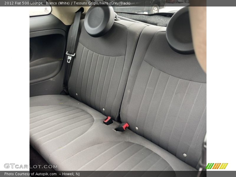 Bianco (White) / Tessuto Grigio/Nero (Grey/Black) 2012 Fiat 500 Lounge