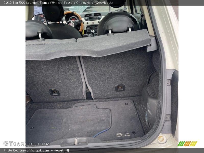 Bianco (White) / Tessuto Grigio/Nero (Grey/Black) 2012 Fiat 500 Lounge