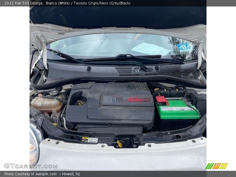 Bianco (White) / Tessuto Grigio/Nero (Grey/Black) 2012 Fiat 500 Lounge