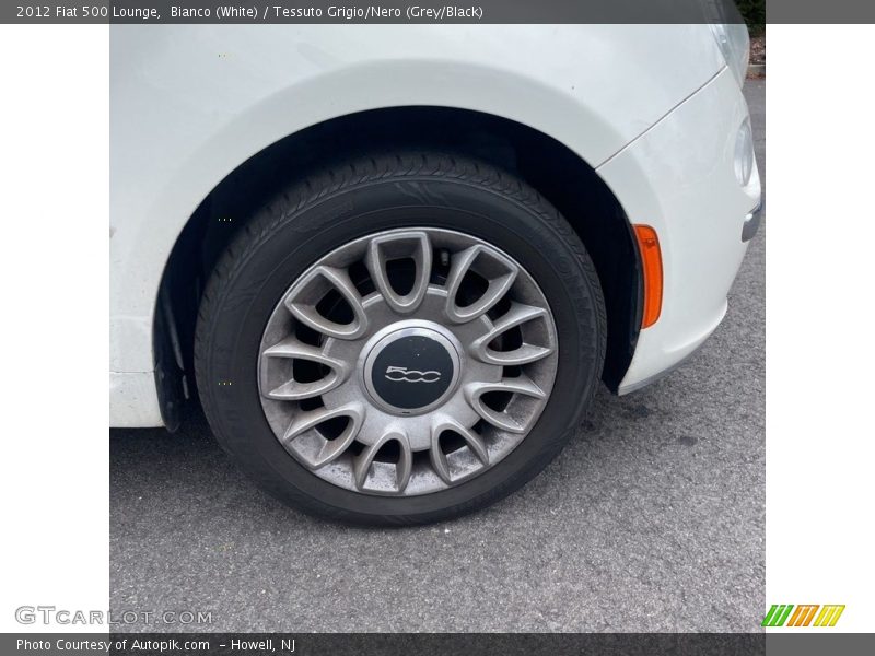 Bianco (White) / Tessuto Grigio/Nero (Grey/Black) 2012 Fiat 500 Lounge