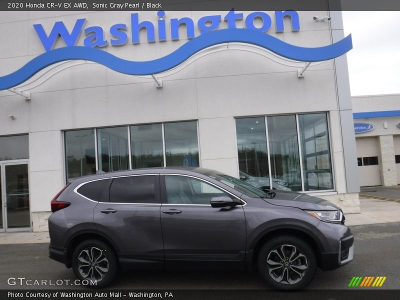 Sonic Gray Pearl / Black 2020 Honda CR-V EX AWD