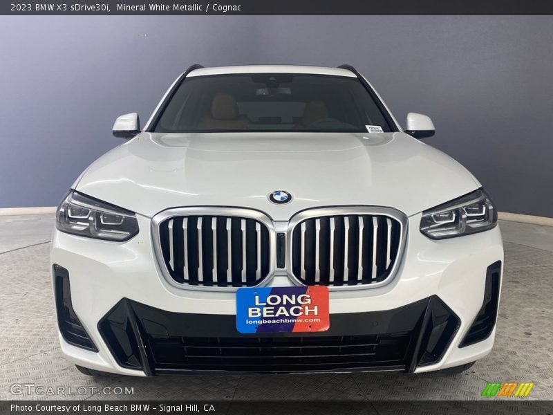 Mineral White Metallic / Cognac 2023 BMW X3 sDrive30i