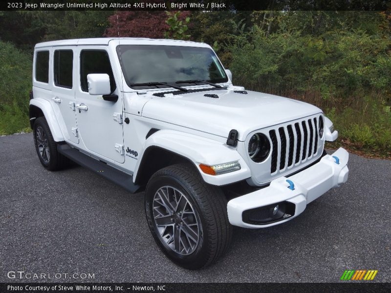 Bright White / Black 2023 Jeep Wrangler Unlimited High Altitude 4XE Hybrid