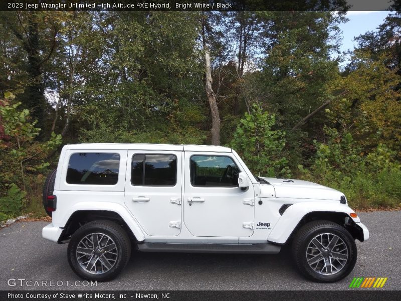 Bright White / Black 2023 Jeep Wrangler Unlimited High Altitude 4XE Hybrid