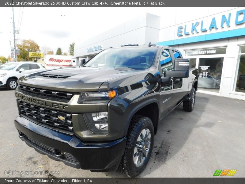 Greenstone Metallic / Jet Black 2022 Chevrolet Silverado 2500HD Custom Crew Cab 4x4