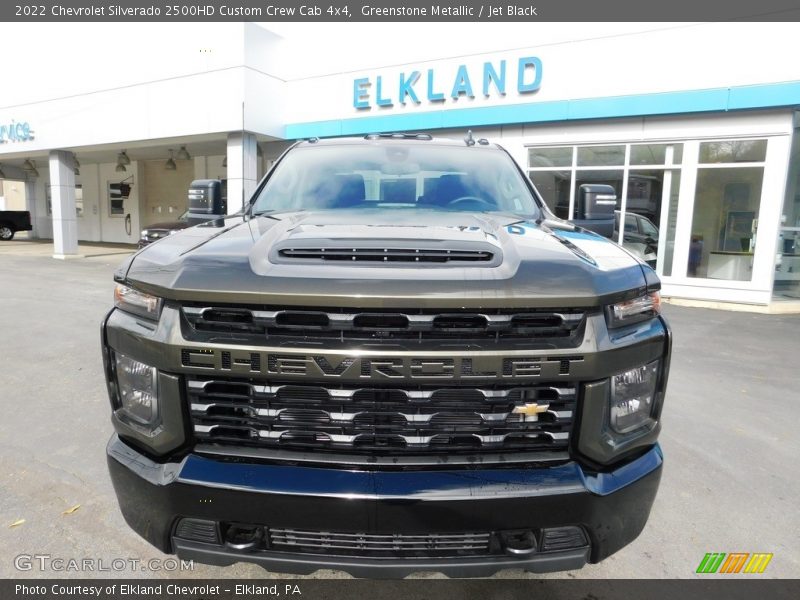 Greenstone Metallic / Jet Black 2022 Chevrolet Silverado 2500HD Custom Crew Cab 4x4