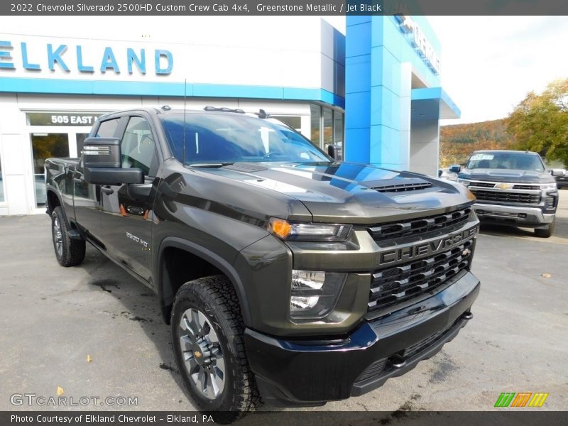 Greenstone Metallic / Jet Black 2022 Chevrolet Silverado 2500HD Custom Crew Cab 4x4