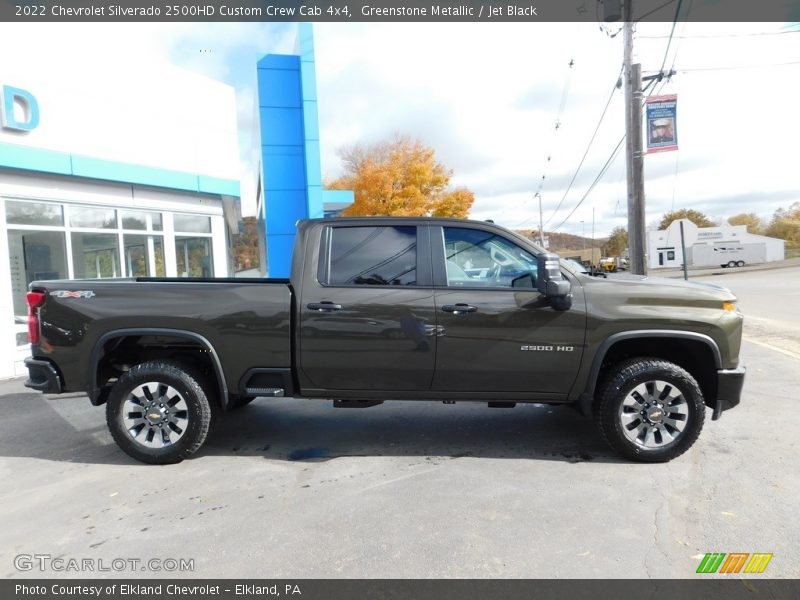 Greenstone Metallic / Jet Black 2022 Chevrolet Silverado 2500HD Custom Crew Cab 4x4