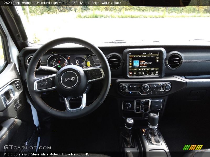 Bright White / Black 2023 Jeep Wrangler Unlimited High Altitude 4XE Hybrid