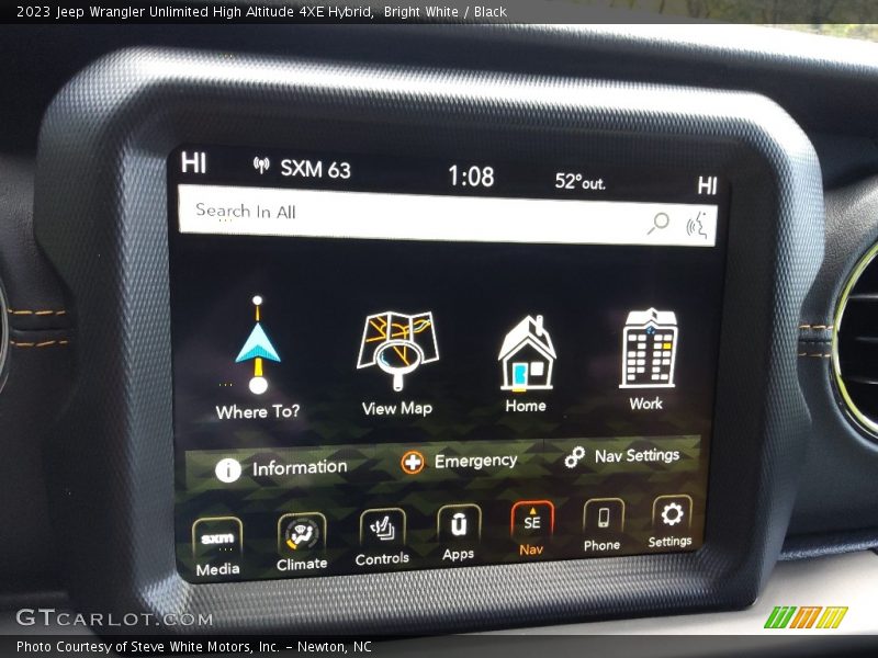 Bright White / Black 2023 Jeep Wrangler Unlimited High Altitude 4XE Hybrid