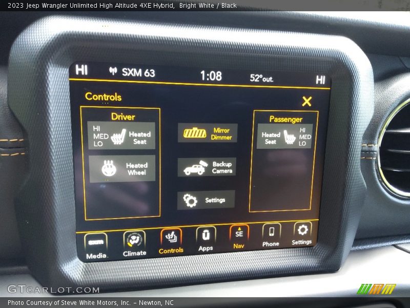 Bright White / Black 2023 Jeep Wrangler Unlimited High Altitude 4XE Hybrid