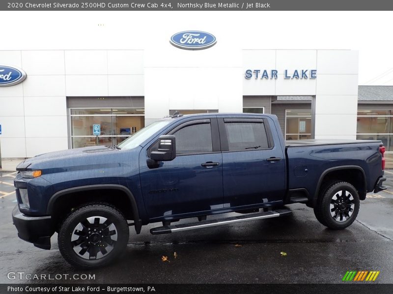 Northsky Blue Metallic / Jet Black 2020 Chevrolet Silverado 2500HD Custom Crew Cab 4x4