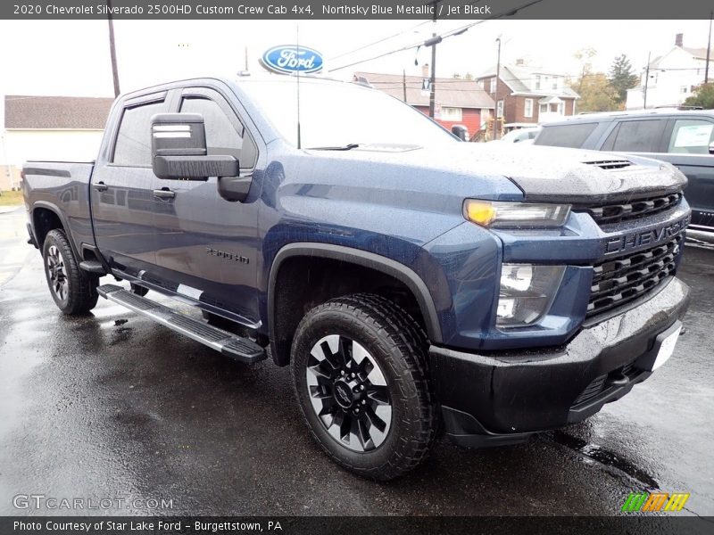 Northsky Blue Metallic / Jet Black 2020 Chevrolet Silverado 2500HD Custom Crew Cab 4x4