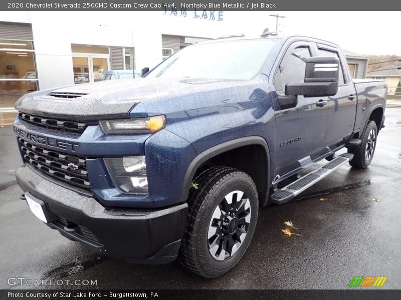 Northsky Blue Metallic / Jet Black 2020 Chevrolet Silverado 2500HD Custom Crew Cab 4x4
