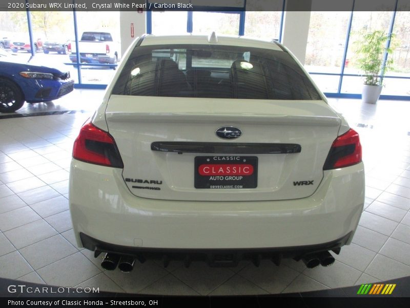 Crystal White Pearl / Carbon Black 2020 Subaru WRX Limited