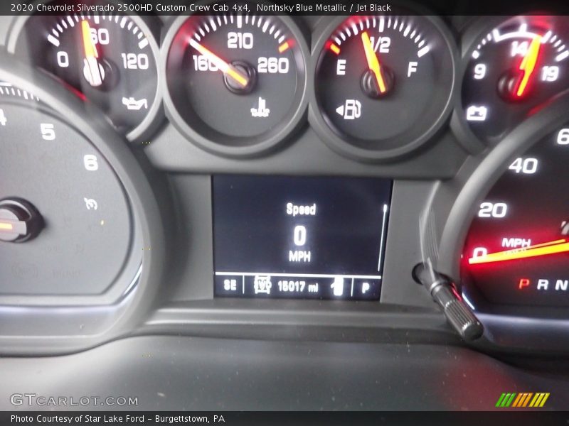 Northsky Blue Metallic / Jet Black 2020 Chevrolet Silverado 2500HD Custom Crew Cab 4x4