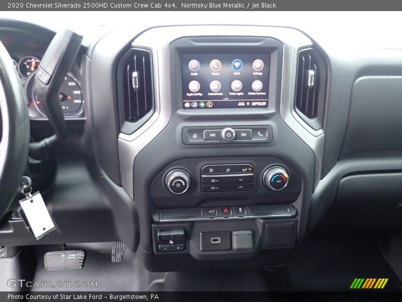 Northsky Blue Metallic / Jet Black 2020 Chevrolet Silverado 2500HD Custom Crew Cab 4x4