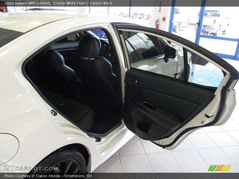 Crystal White Pearl / Carbon Black 2020 Subaru WRX Limited