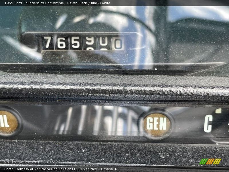 Raven Black / Black/White 1955 Ford Thunderbird Convertible